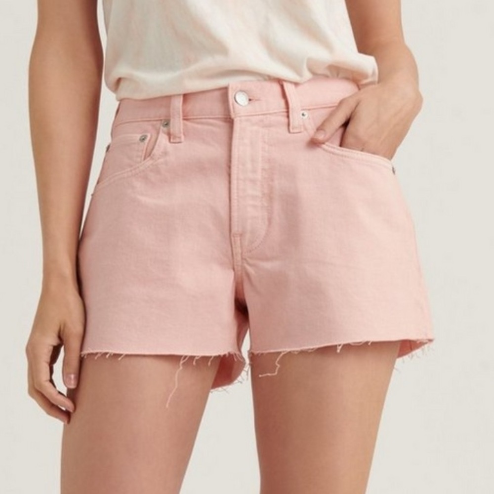 PACSUN Light Pink Ultra High Rise Vintage Shorts Raw Hem - 25